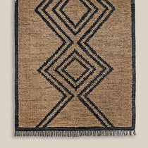 Bruno Diamond Pattern Jute Rug - Home and Soul