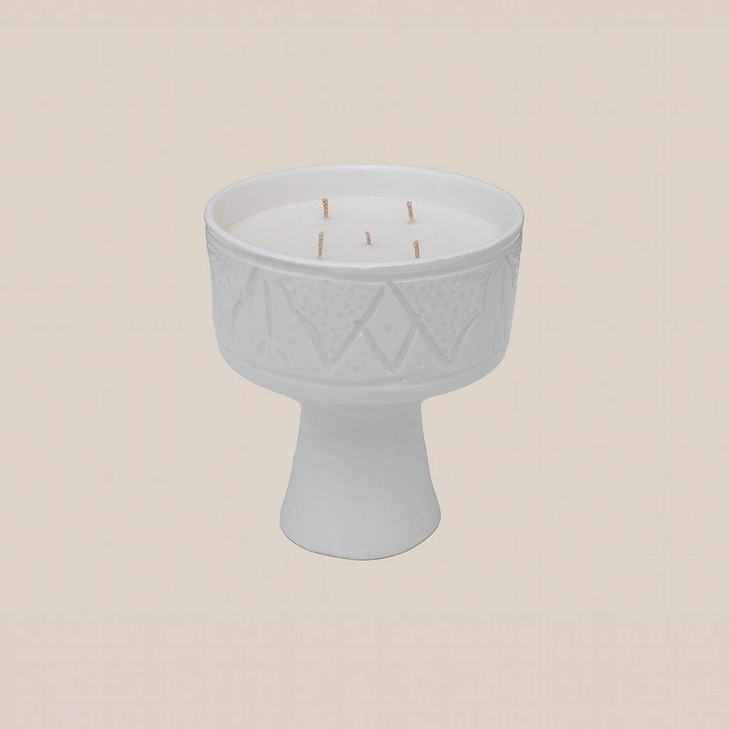 Ceramic Candle Holder White