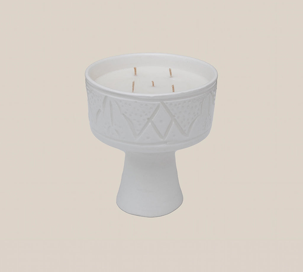 Ceramic Candle Holder White