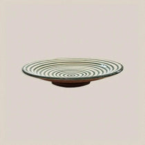 Ceramic Dinner Plate Striped Green - Home and Soul