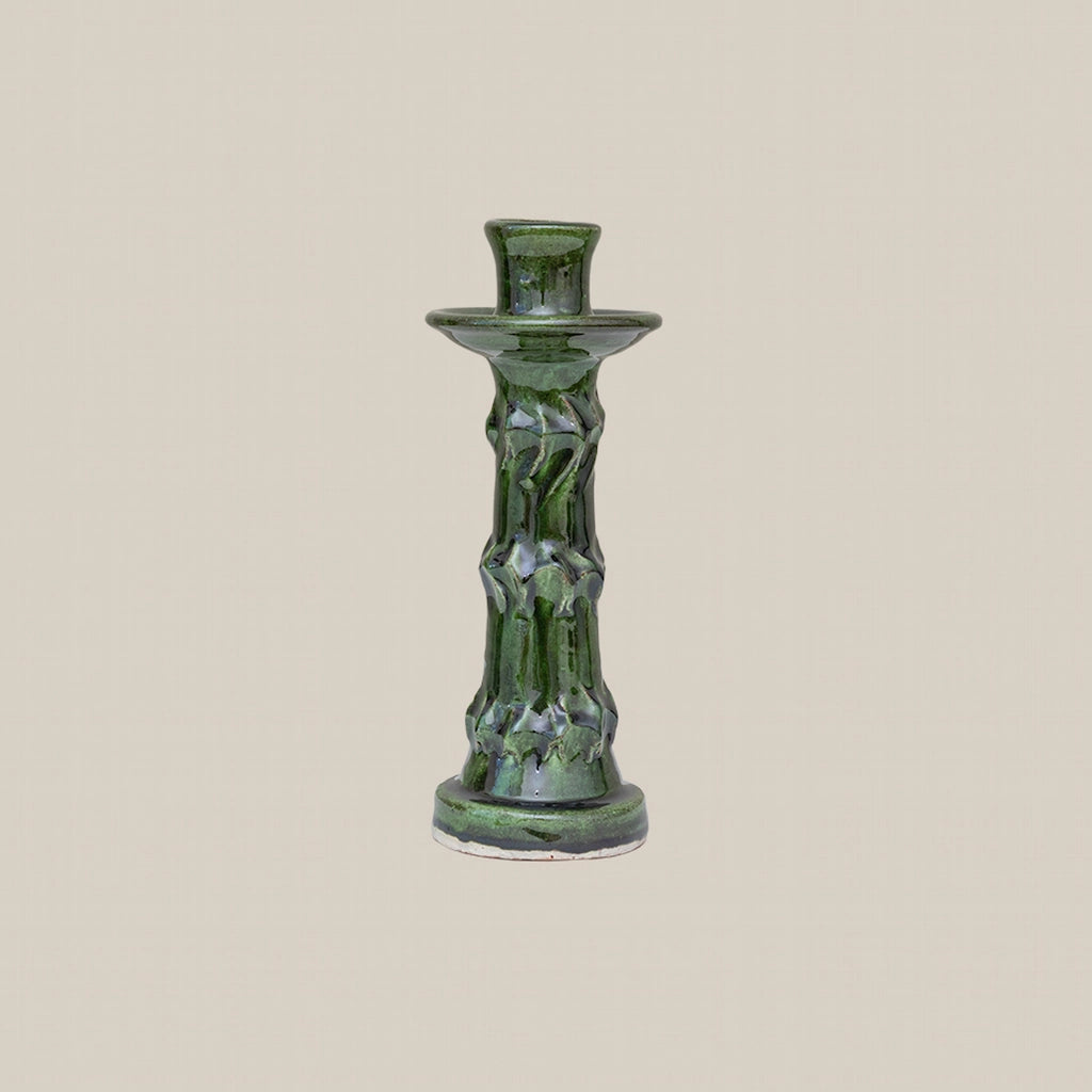 Ceramic Candle Holder Green