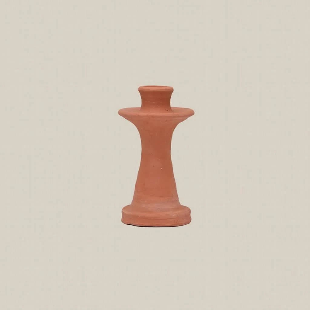 Ceramic Candle Holder Terracotta Small - Home and Soul Dubai