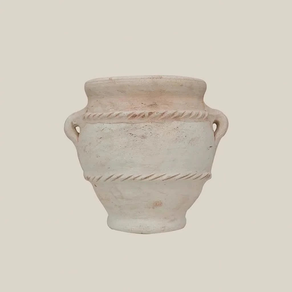 Ceramic Beige Vase S - Home and Soul Dubai