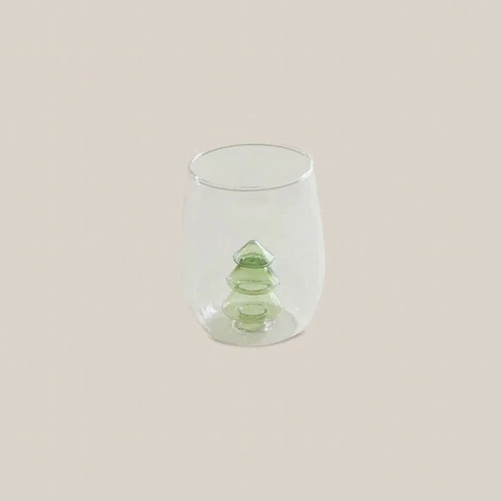 Glass with Christmas Tree