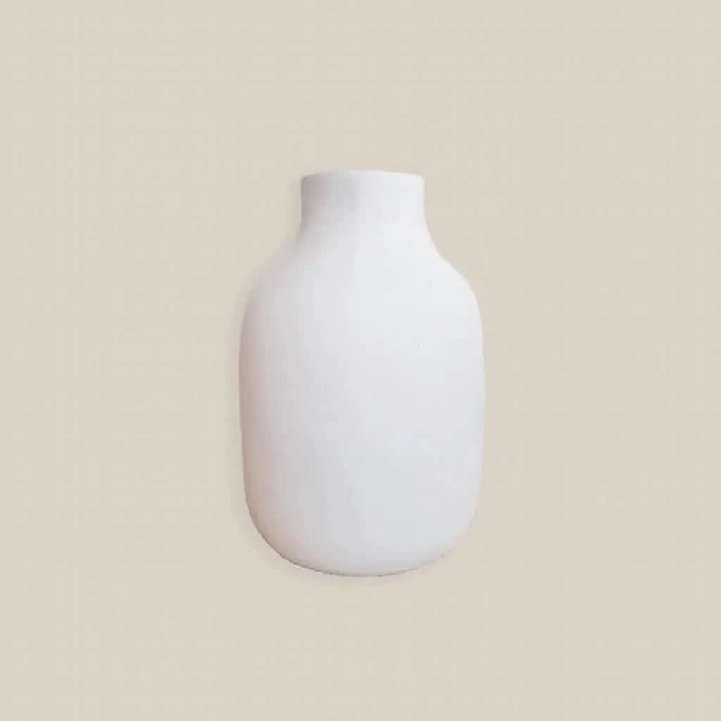 Eliana Ceramic Vase White L - Home and Soul Dubai