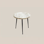 Avery Travertine Small Round Table