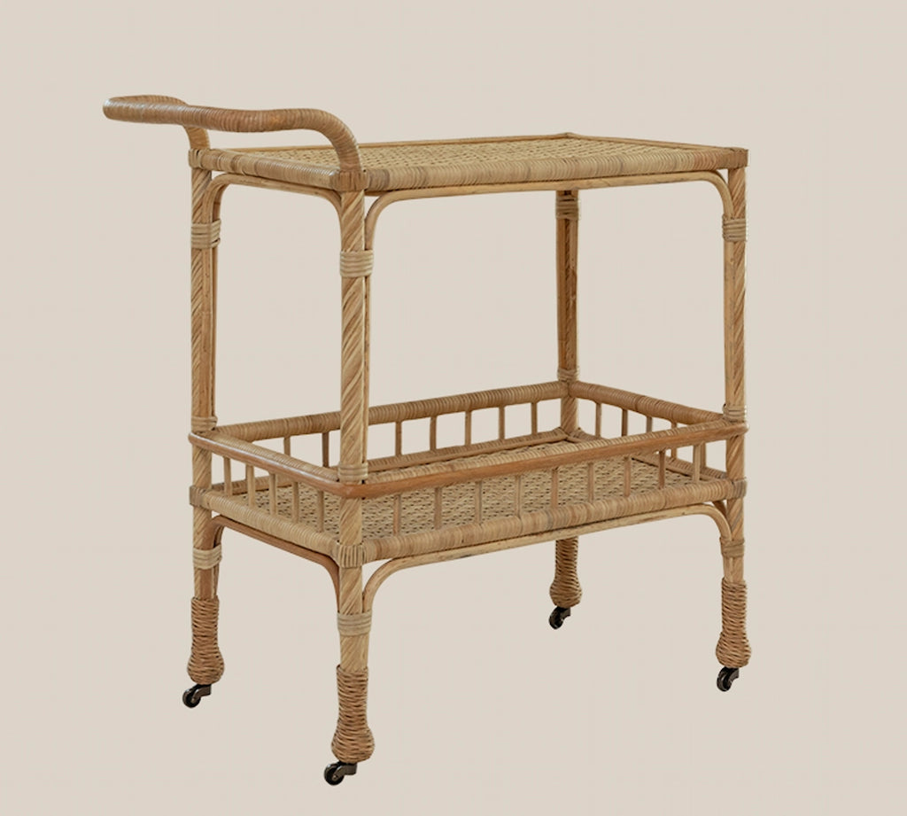 Estrela Rattan Bar Cart