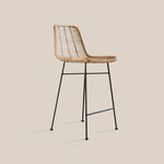 Eva Rattan Bar Stool High