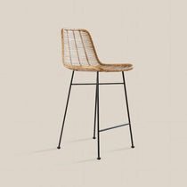 Eva Rattan Bar Stool High - Home and Soul