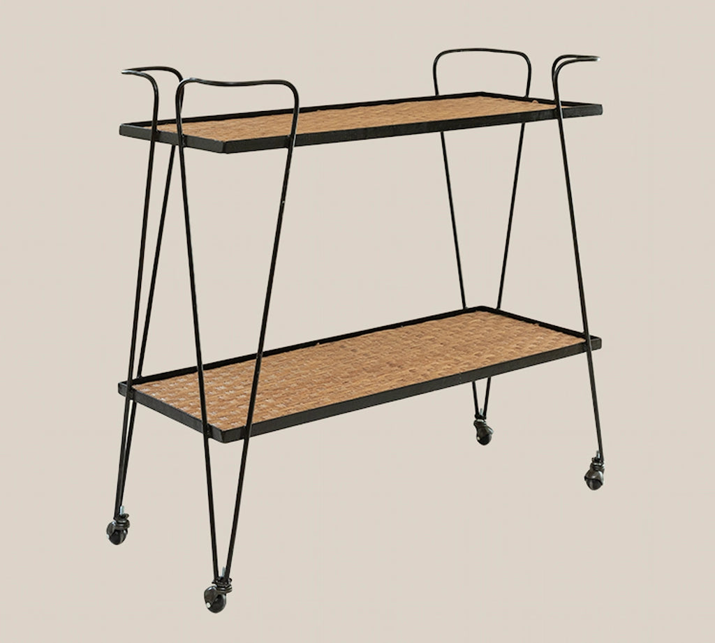 Faro Rattan Bar Cart