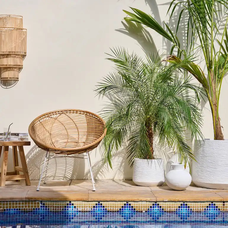 organic rattan chair for outdoor garden and balcony