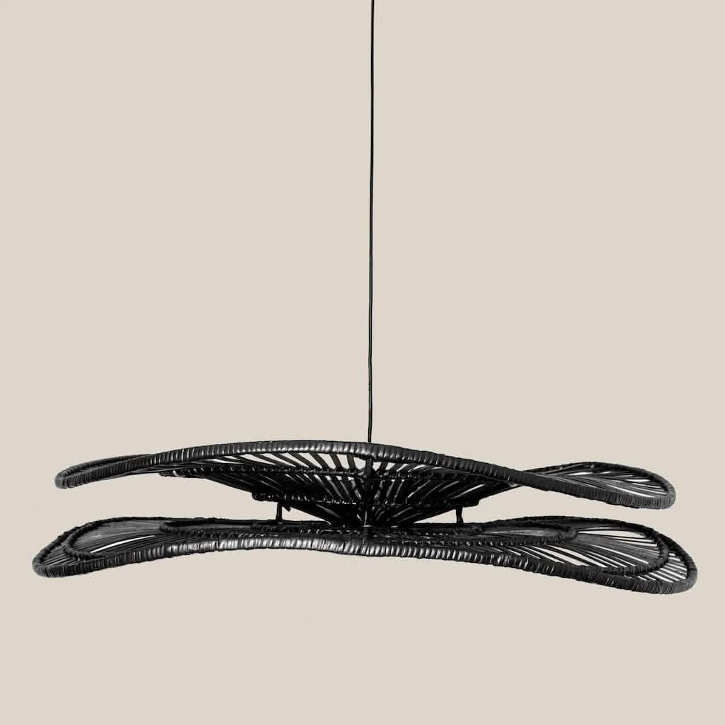 Gabriella Rattan Hanging Light Medium Black