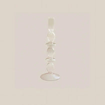 Gabrielle Glass Taper Candle Holder Pink - Home and Soul