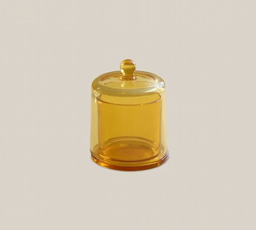 Glass Candle Holder Yellow