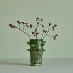 green handmade ceramic vase green