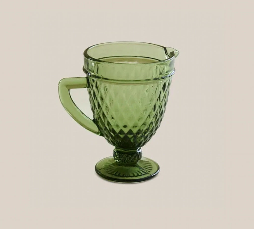 Green Glass Pitcher