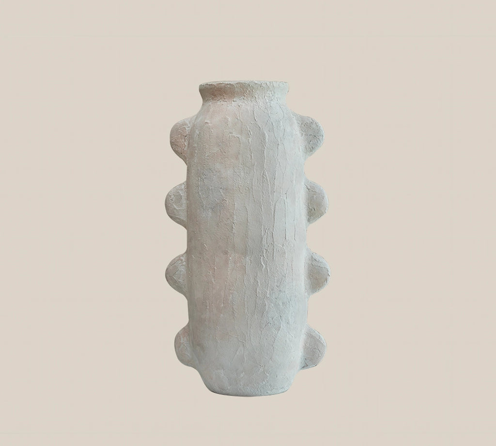 Harriet Textured Ceramic Vase White