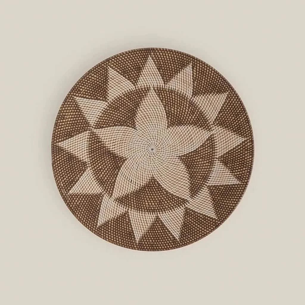 Ines Rattan Wall Decor 70 cm - Home and Soul Dubai