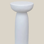 larissa white concrete side table