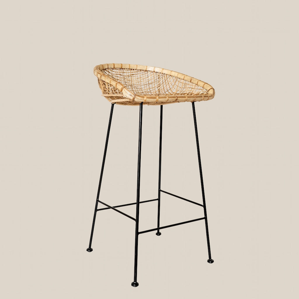 Lucia Rattan Bar Stool High