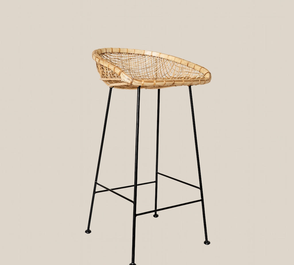 Lucia Rattan Bar Stool High