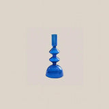 Marlene Glass Taper Candle Holder Blue