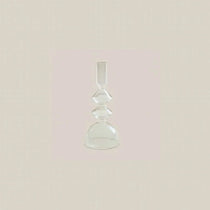 Marlene Glass Taper Candle Holder Transparent - Home and Soul