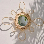 decorative rattan mirror outdoor
