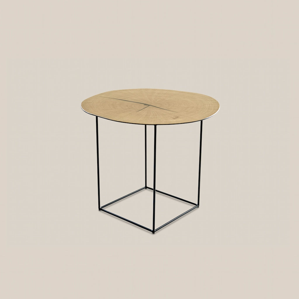 Monica Oak Wood Side Table