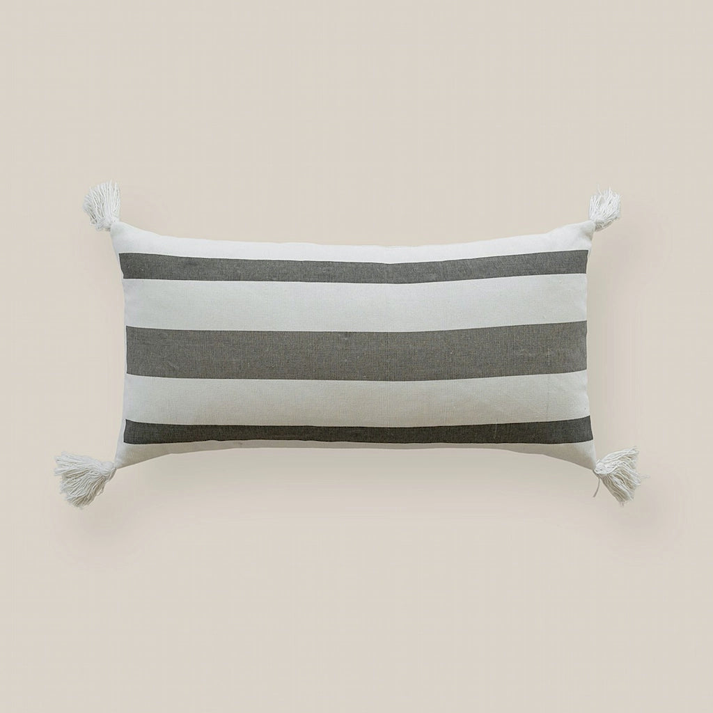 Moss Striped Cushion