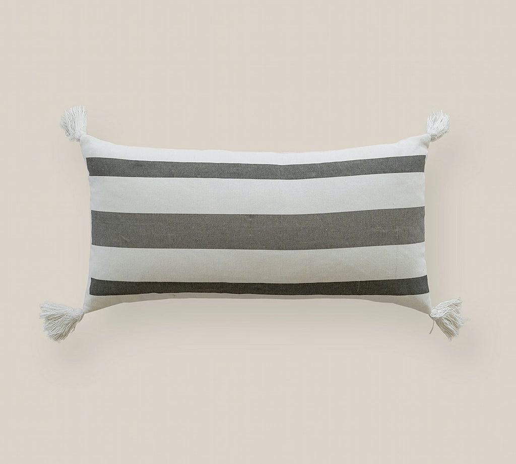 Moss Striped Cushion