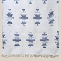 Nicholas Blue and White Rug - Home and Soul