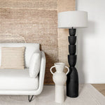 modern concrete floor lamp black penelope