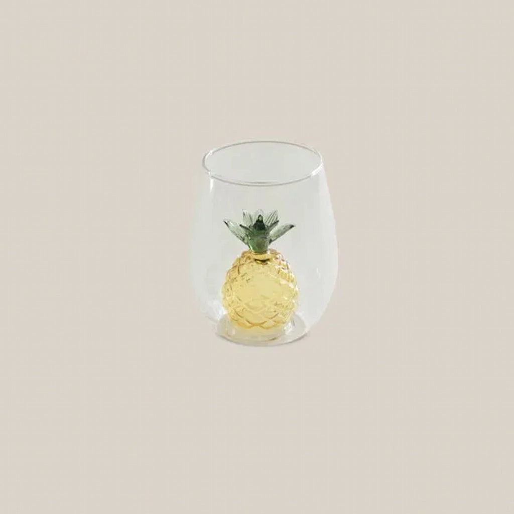 Glass with Christmas Pineapple Decoration