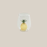 Glass with Christmas Pineapple Decoration