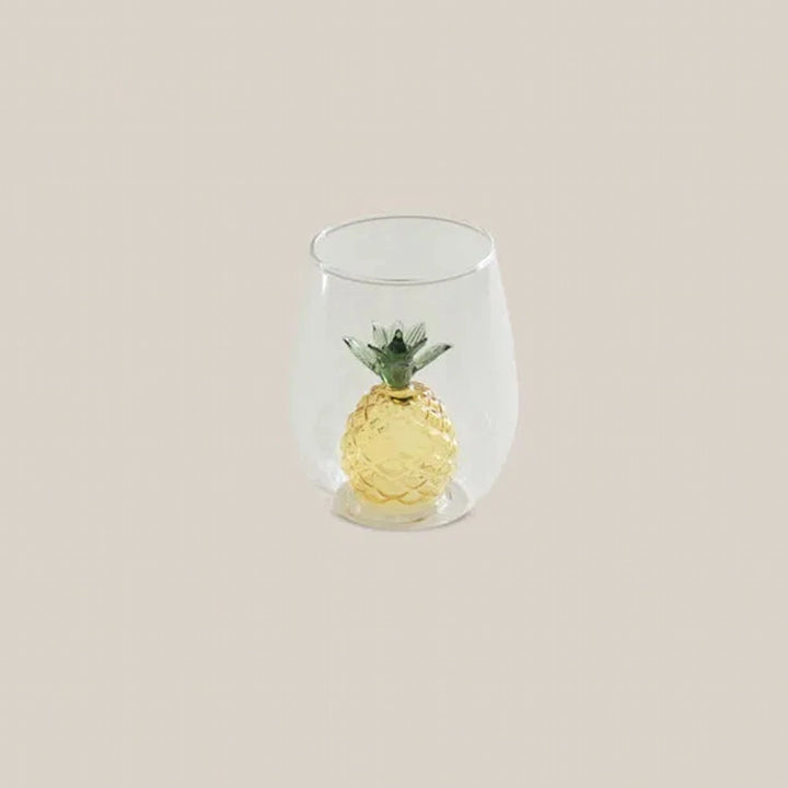 Glass with Christmas Pineapple Decoration