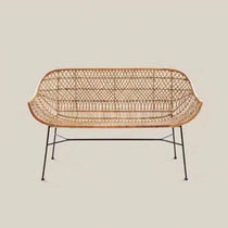 Two Seater Rattan Outdoor Bench - Home and Soul