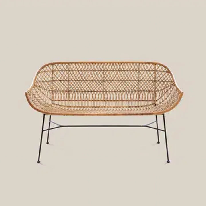 Two Seater Rattan Outdoor Bench