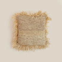 Raffia Cushion Natural - Home and Soul