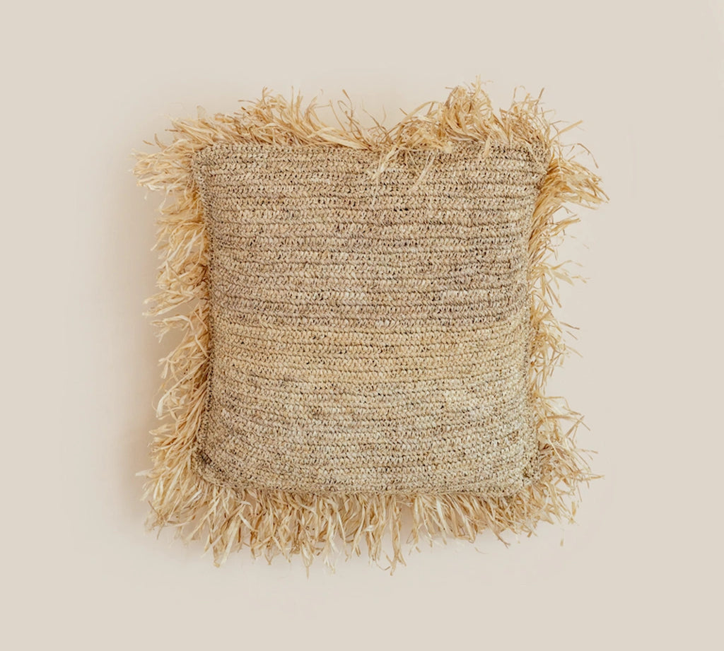 Raffia Cushion Natural