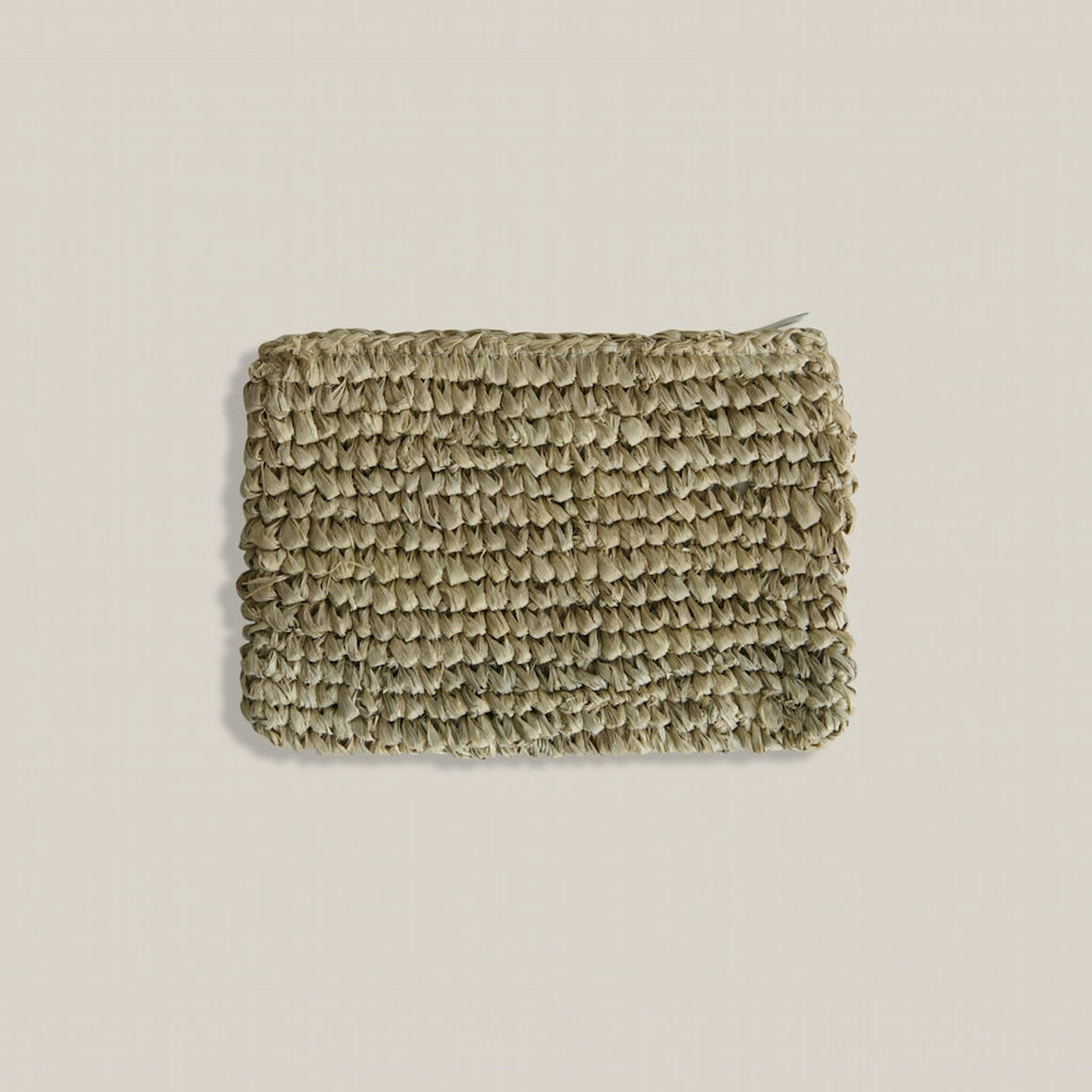 Raffia Handmade Pouch Small