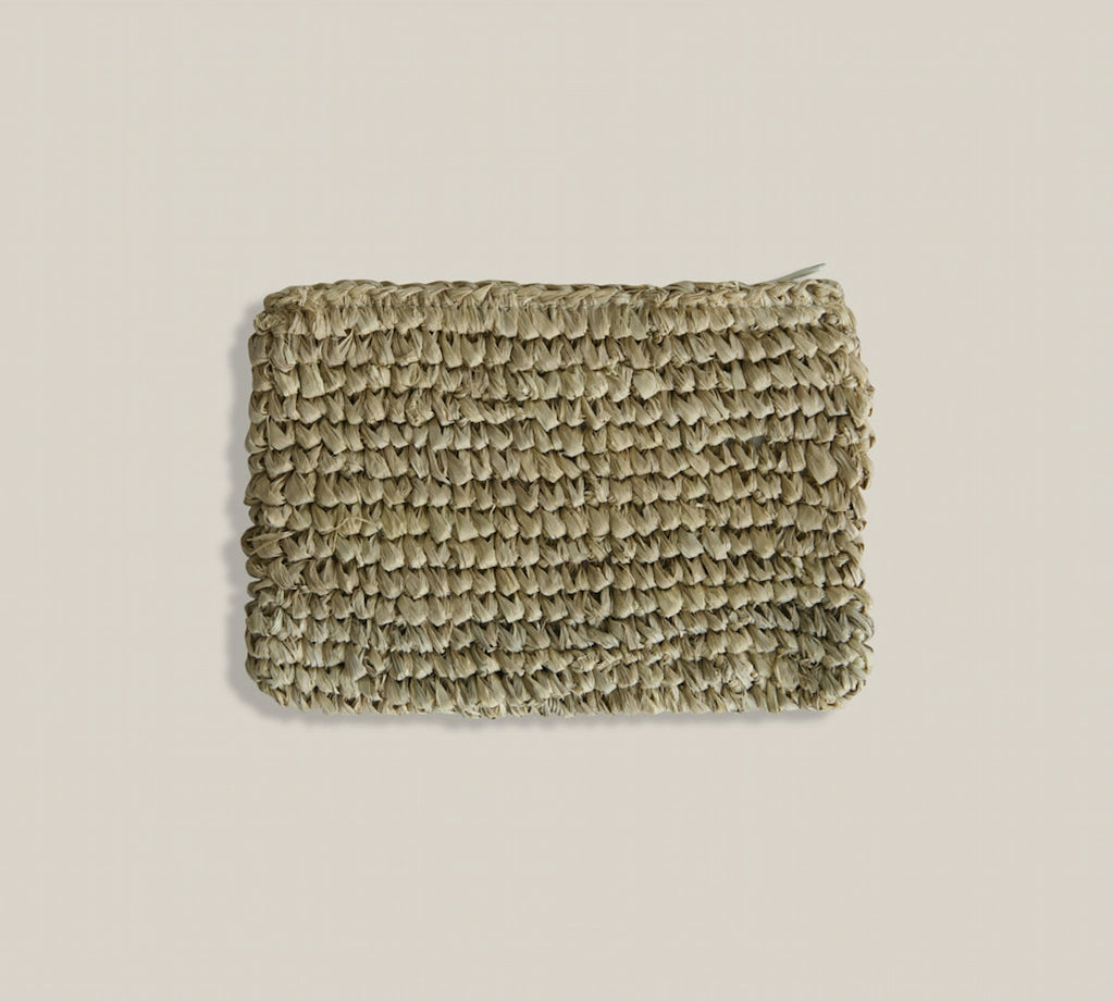 Raffia Handmade Pouch Small