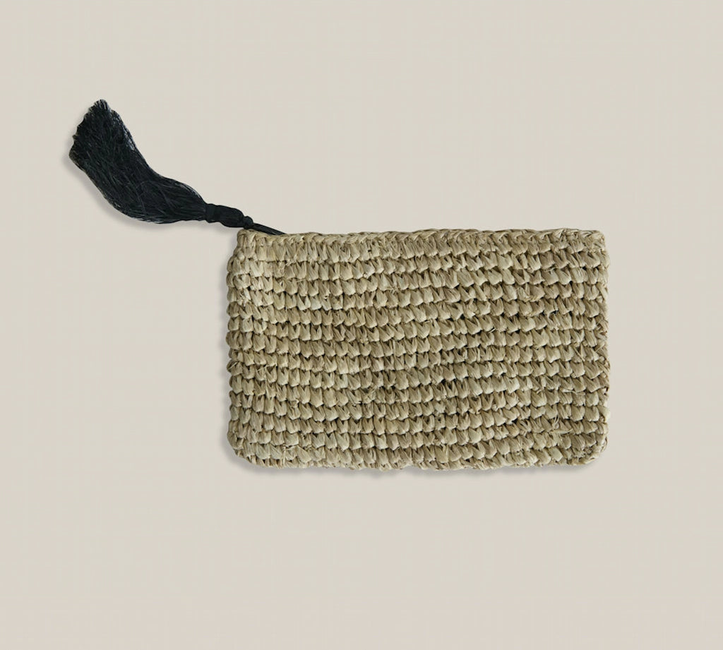 Raffia Handmade Pouch