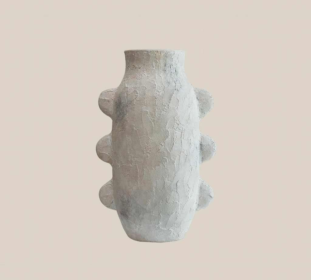 Robyn Textured Ceramic Vase White