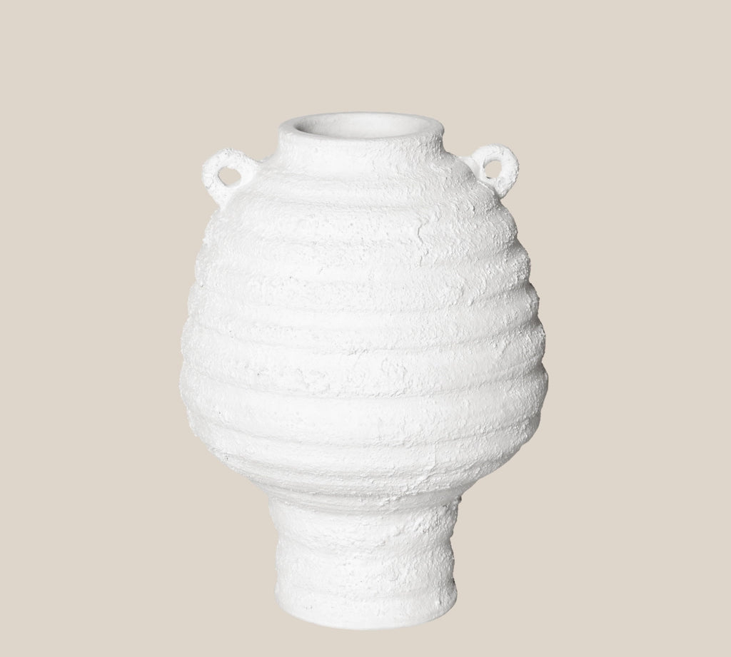 Rosalia Ceramic Vase White