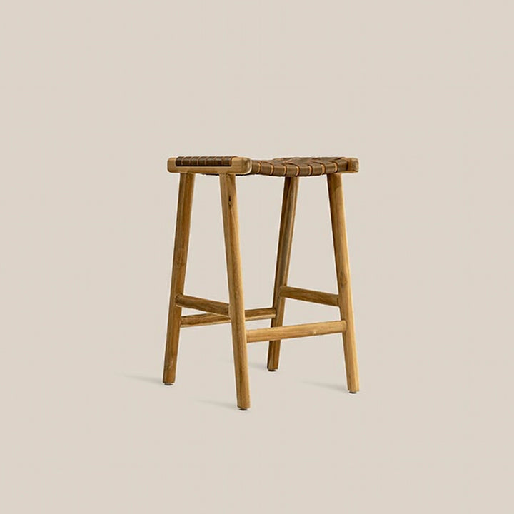 San Marino Leather Bar Stool Brown