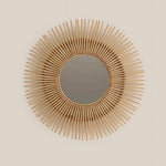 Rattan Sun Mirror Round