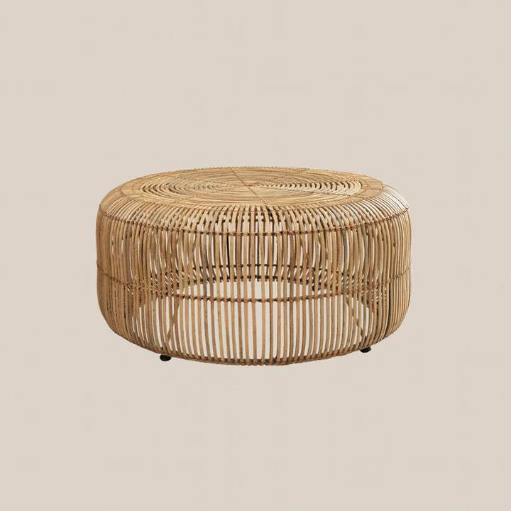 Natural Outdoor Rattan Round Coffee Table