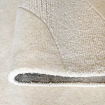 handwoven white rug organic